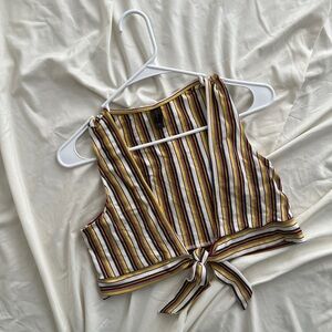 Valija Striped Top With Knot